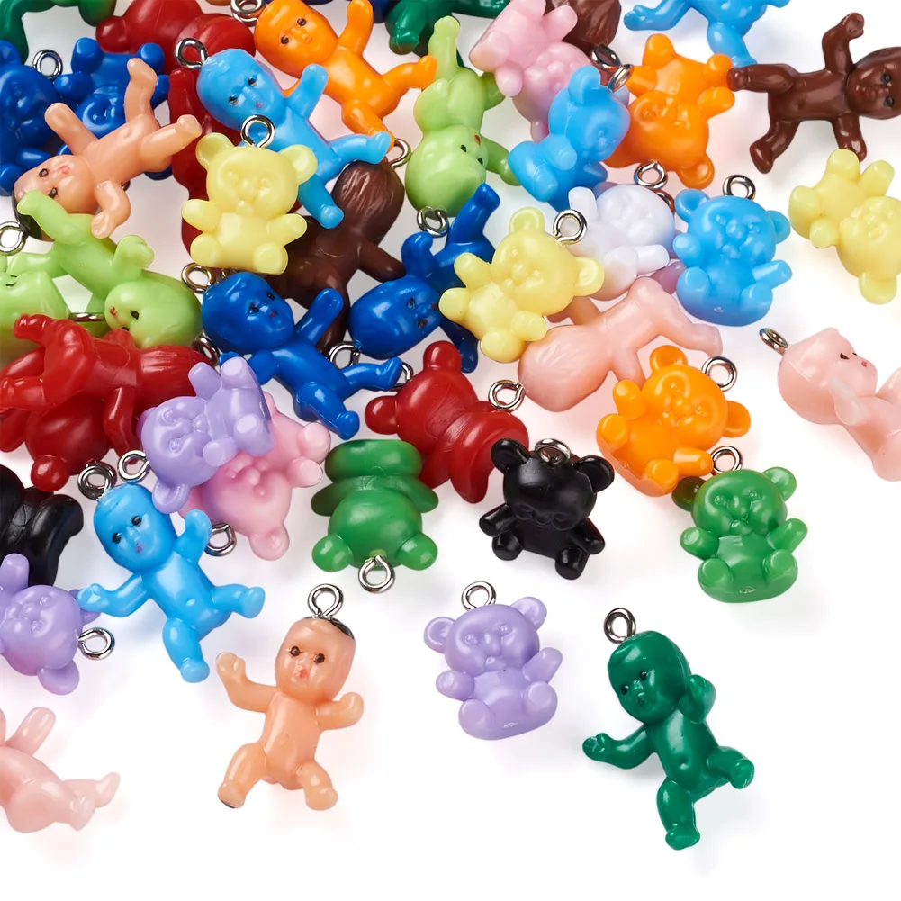 

80 цветов, невидимые Пластиковые Подвески, для изготовления ювелирных изделий