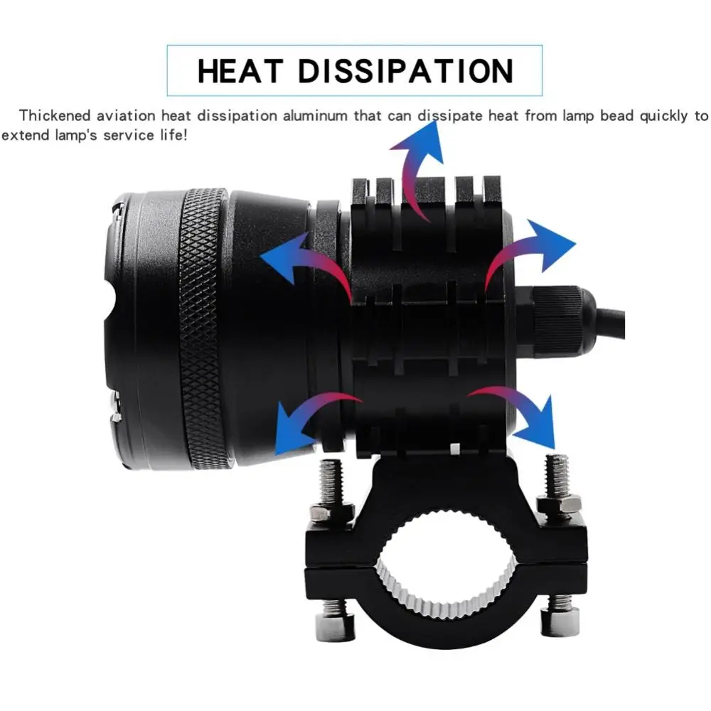 

85% Hot Sales!!! 2Pcs 90W 9 LED Beads Waterproof Motorcycle Headlight Driving Fog Light Spot Lamp