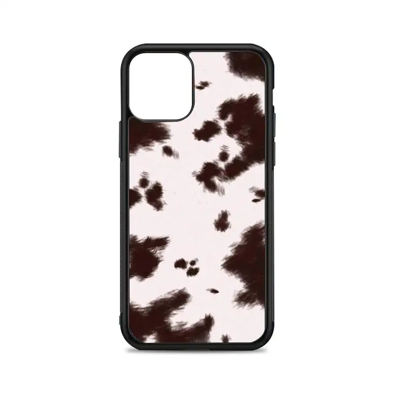 

Cowhide Cow Hide Phone Case for iPhone 12 mini 11 pro XS Max X XR 6 7 8 plus SE20 High quality TPU silicon cover