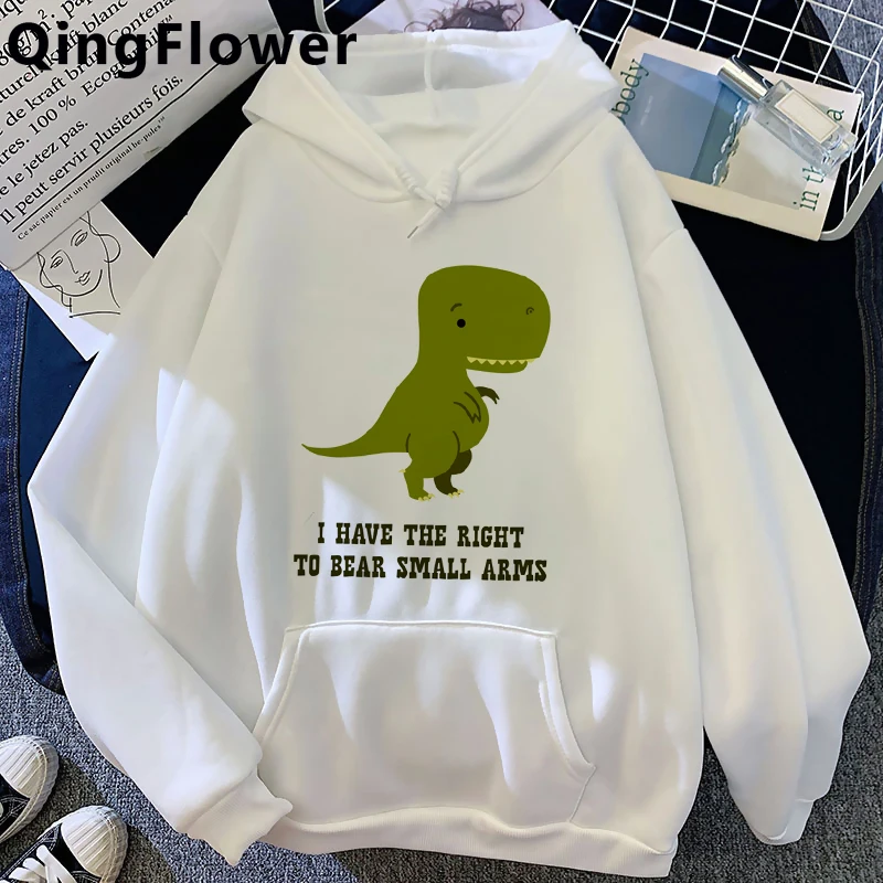 

Cartoon Dinosaur hoodies female 2021 hip hop Ulzzang printed female pullover y2k aesthetic Oversized