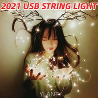 ylant 2m 3m 5m 10m led fairy string light copper wire lights waterproof indoor bedroom bookcase holiday christmas decor lamp