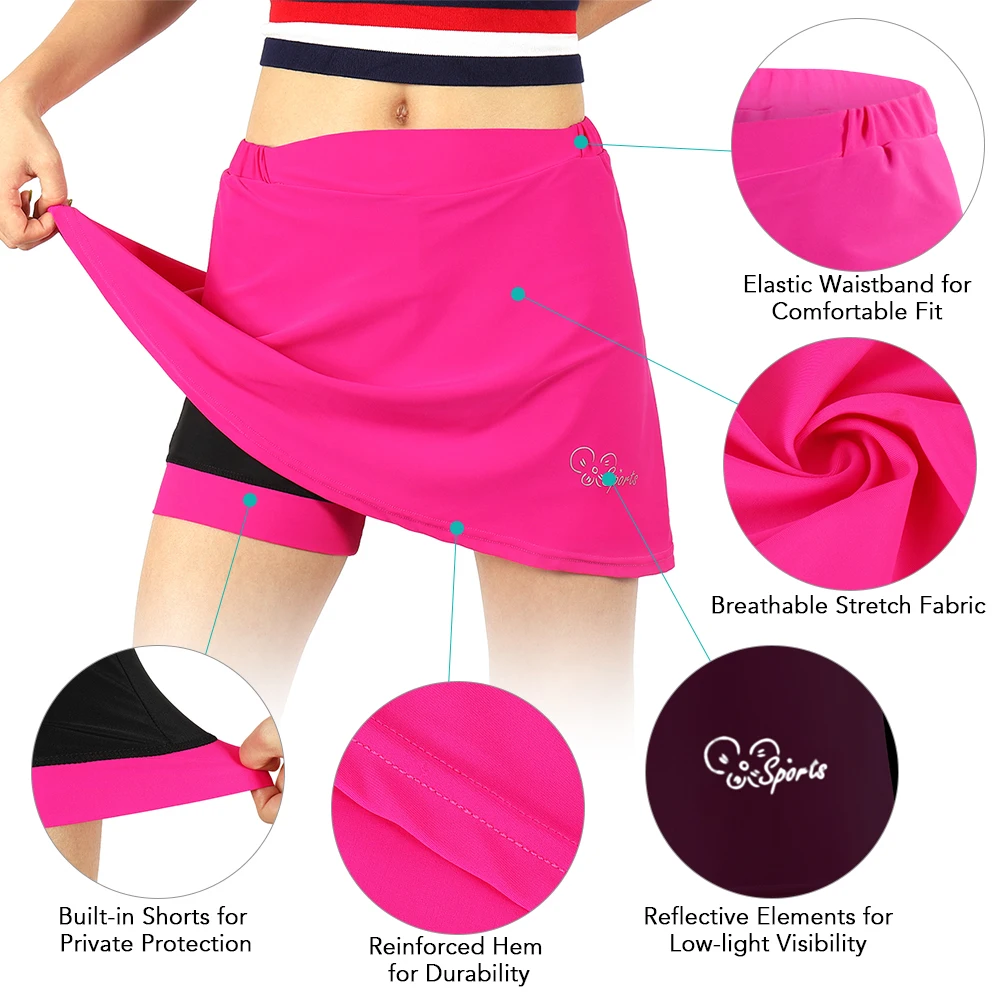 Юбка-шорты спортивная женская с гелевой подкладкой быстросохнущая S / M L XL | Спорт
