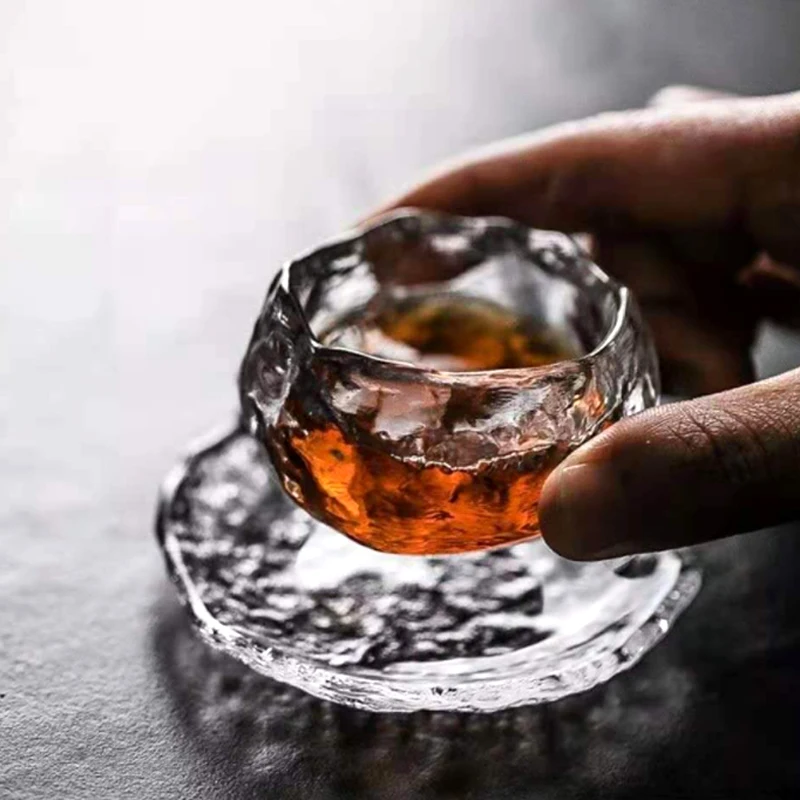 

Japanese Style Glass Cup Tasting Transparent/Frozen Tea Cups White Wine Cup Kongfu Master Teacup