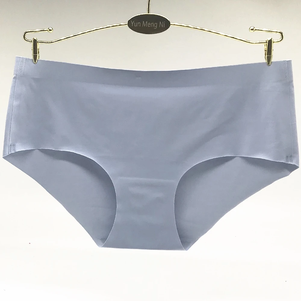 6 шт./лот бесшовные трусы женское нижнее белье из ледяного шелка однотонное