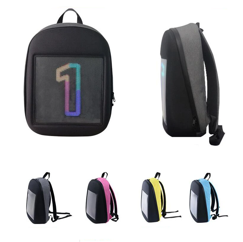 Smart Led Backpack Screen Wifi Advertising with Display Wireless Dynamic Shoulder Bag Gift | Лампы и освещение