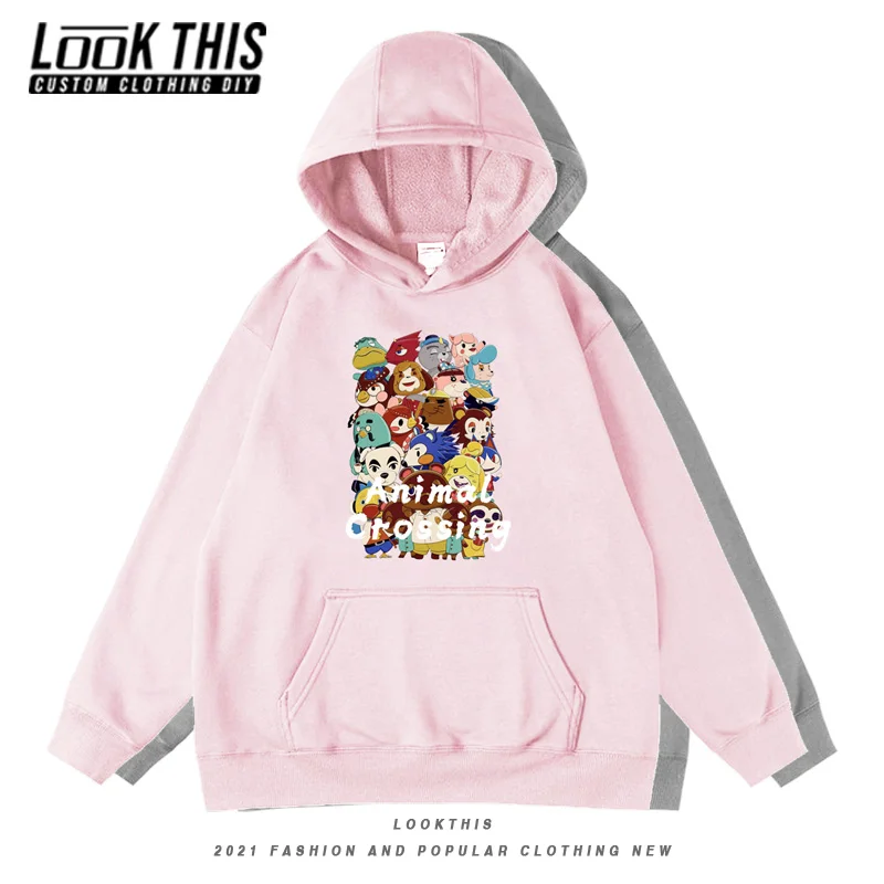 

Daily Animal Crossing Boy Girl Hooded Tops Anime Hoodies Streetwear Student Children Loose Cartoon Hoodie Sweatshirt Long Sleeve