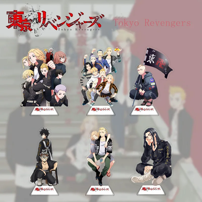 Tokyo Revengers Figure Anime Cosplay Acrylic Keyring Sano Manjirō Ryūgūji Ken Draken Takemichi Hinata Stand Model Toy KeyChain