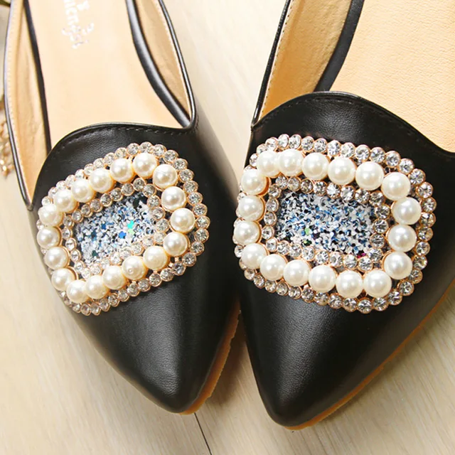 Women Shoes Soft Maternity Sandals Fashion Pearl Rhinestone Shoes Large  Size Women's Baotou Slippers - купить по выгодной цене | AliExpress