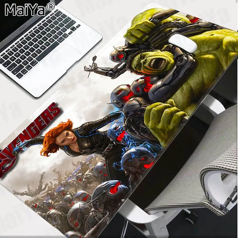 Maiya мальчик Подарочный коврик Marvel Мстители эндигра Ноутбук игровой мыши коврик для мыши большой коврик для мыши клавиатуры коврик - Цвет: Lock Edge 30x80cm