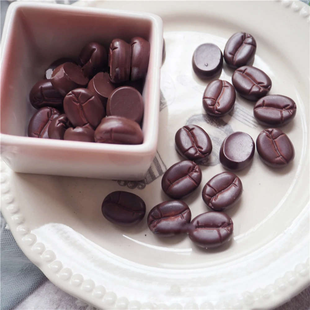 10 шт. амулеты имитация кофейных зерен Смола дополнение для слизи DIY клейкие