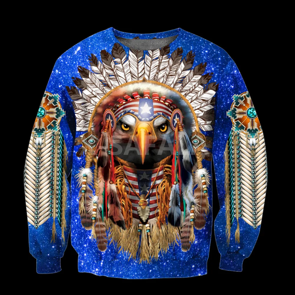 

Native Indian Eagle Art 3D Print Spring Autumn Hoodie Man Women Harajuku Outwear Zipper Pullover Sweatshirt Casual Unisex