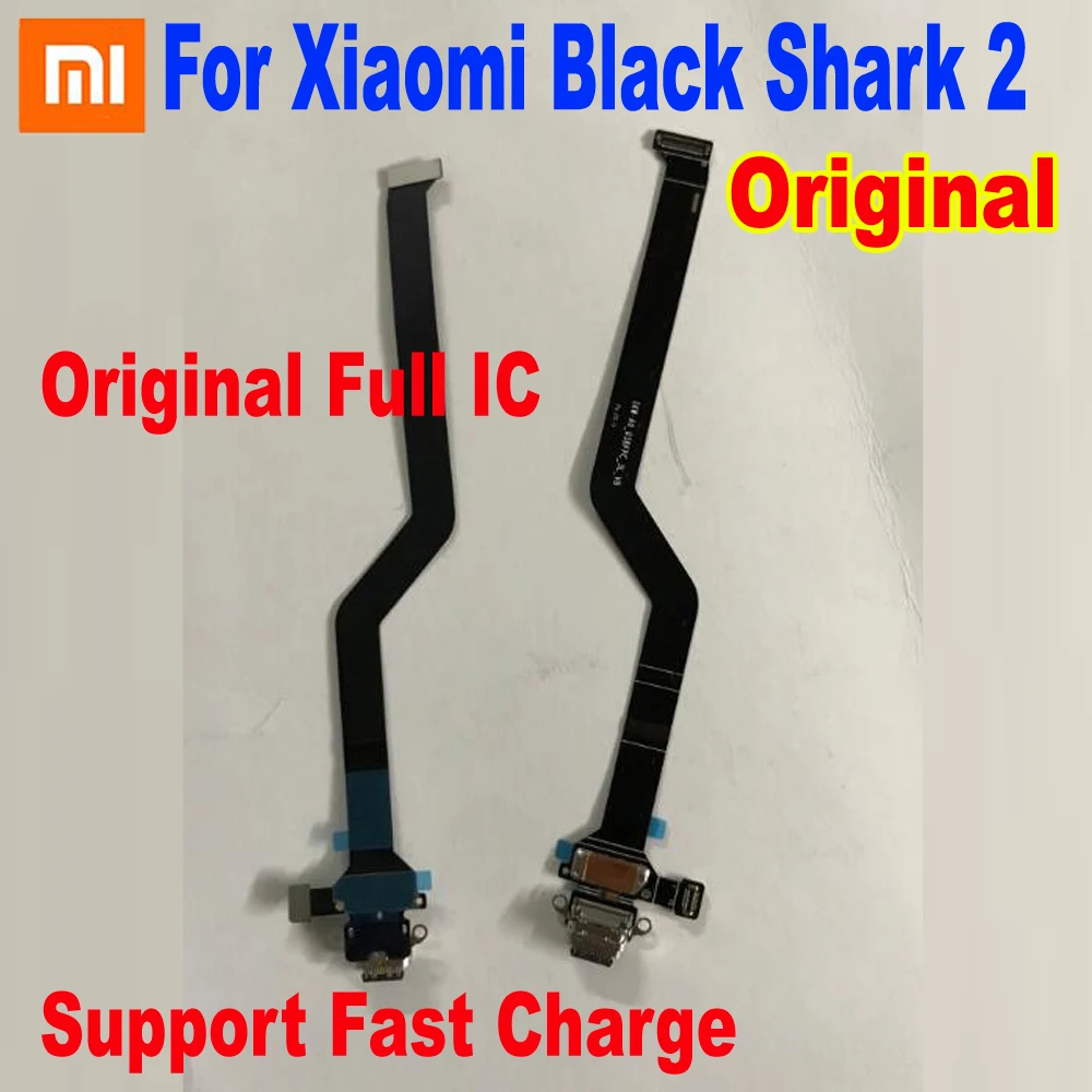 

100% Original Charging Port PCB Board USB Charge Connector with Microphone Flex Cable For Xiaomi Black Shark 2 SKW-H0 SKW-A0