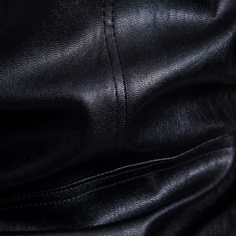 

Men's Locomotive Leather Jackets New Fashion Multi-Zipper Motorcycle Leather Jacket Male High-end PU Coat Casaco Masculino