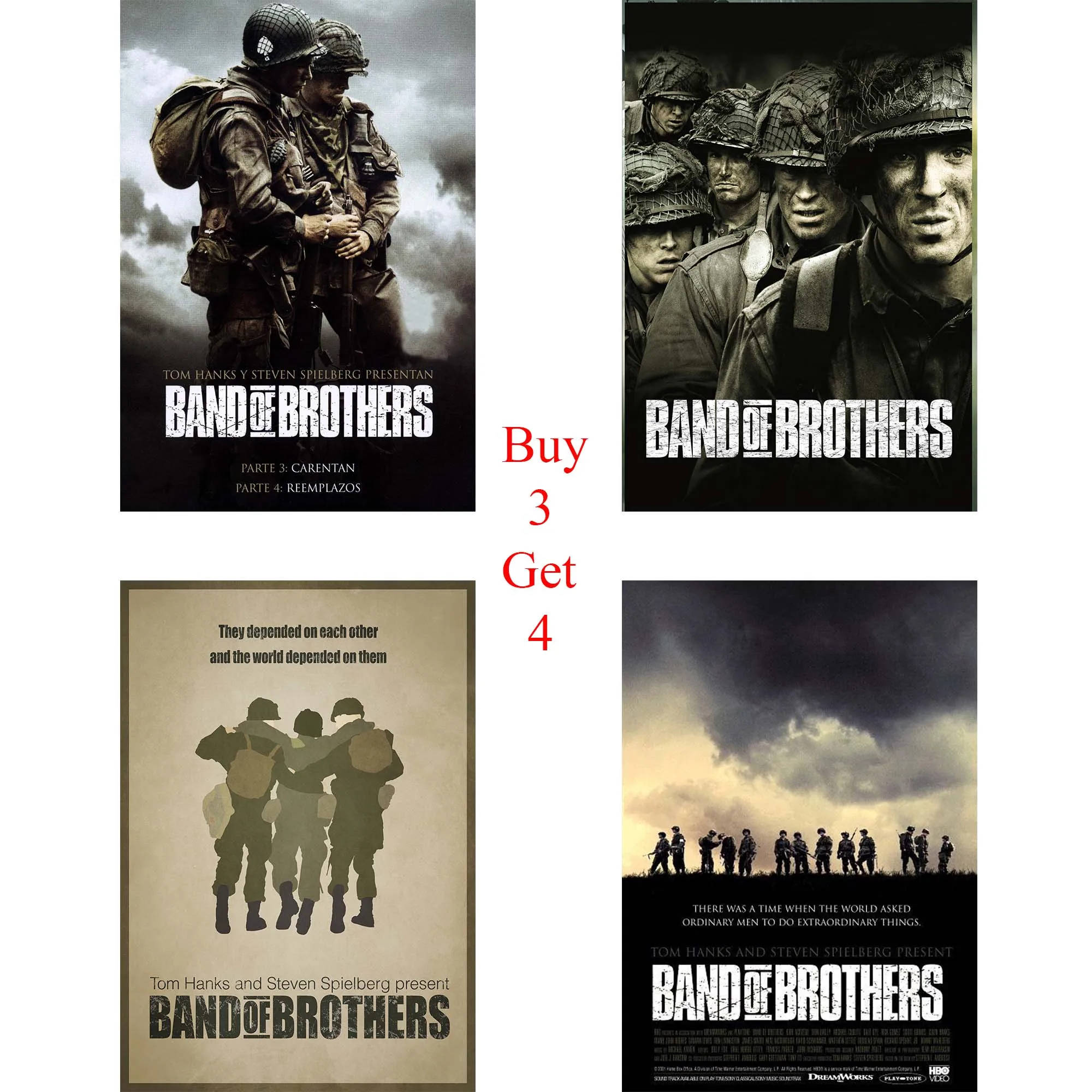 Постеры группы братьев с белыми бумажными принтами украшение для дома в