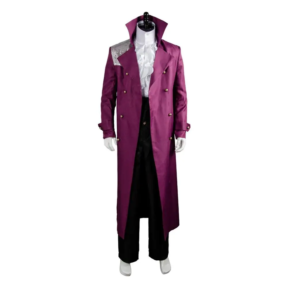 Костюм для косплея принц Роджерс Нельсон фиолетовый дождь пальто рубашка брюки