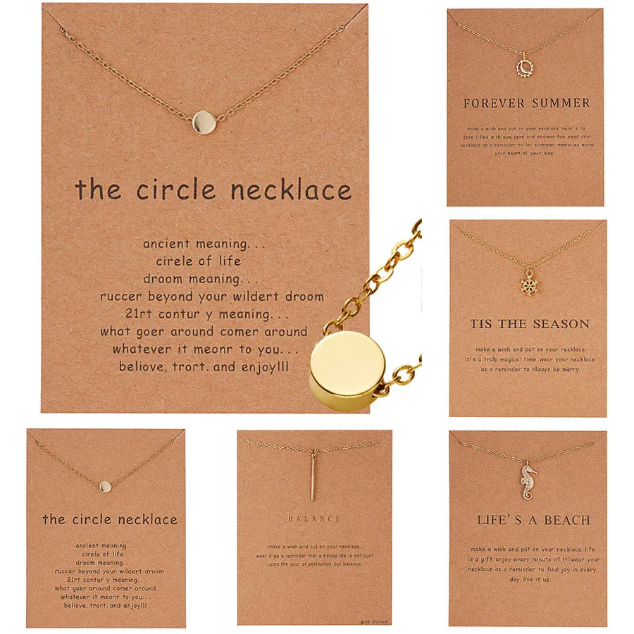 

Dainty Fashion Snowflake Moon Sun Sea Horse Pendant Necklace Gold Color Chain Round Bar Women Jewelry Choker Gifts
