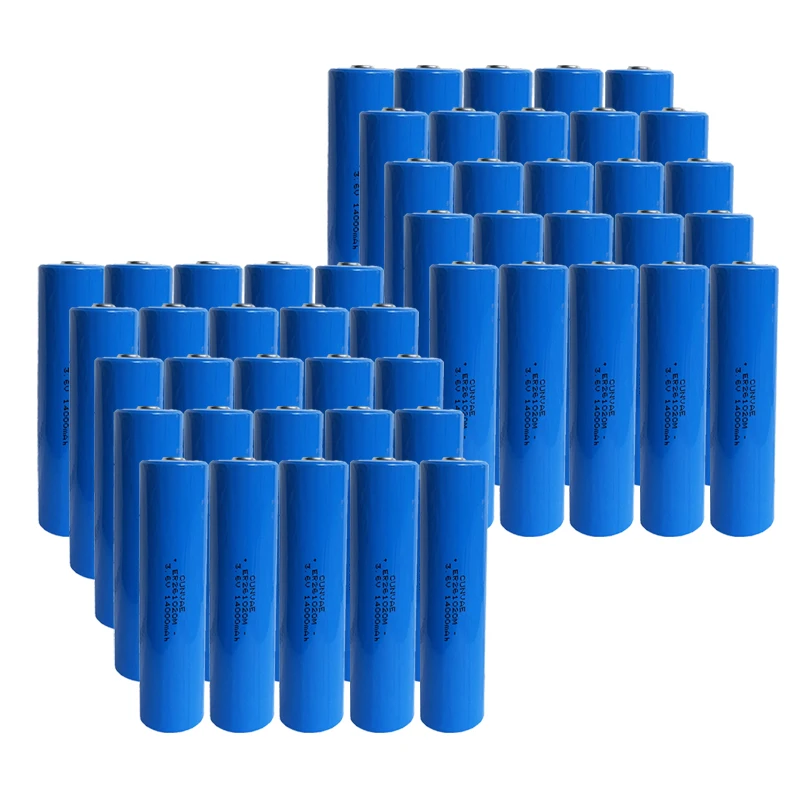 

50Pcs 261020 ER261020M 14000mAh 3.6V Li-SOCl2 Battery Double C Lithium Batteria Lisoci2 High Rate Discharge 261020 ER261020