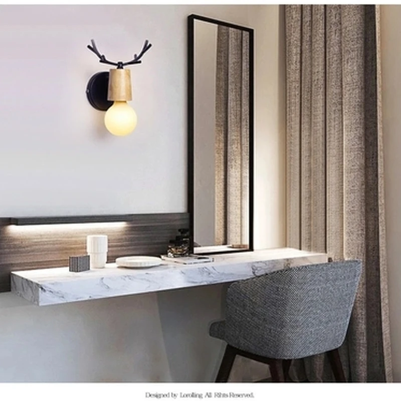 Люстра из массива дерева современный креативный минималистичный светильник в