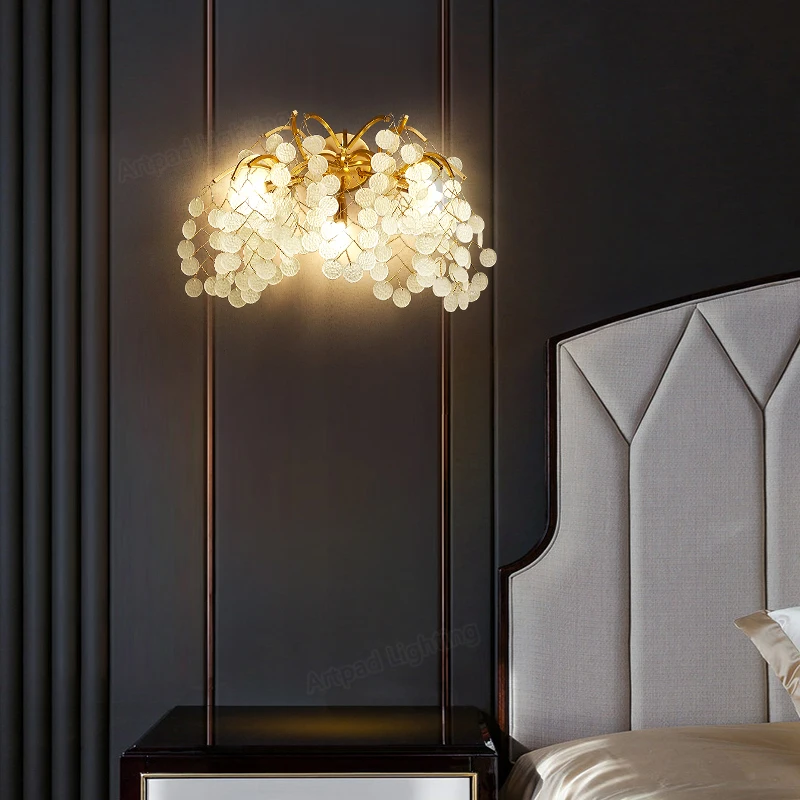 Artpad роскошная хрустальная настенная лампа винтажная гостиная фон для телевизора