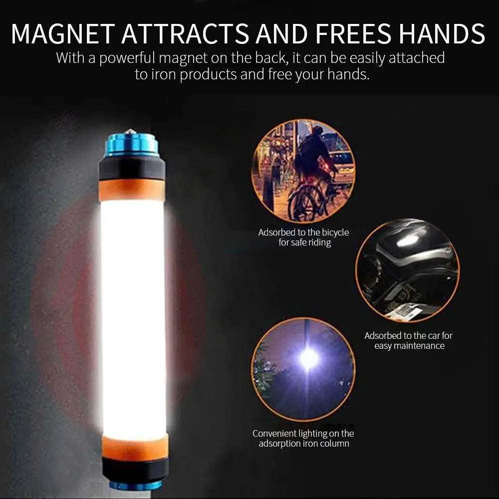 

Camping Lamp USB Charging IP68 Camping Lantern Fishing Reading Repairing Lamps Portable LED Flashlight Night Light Hiking