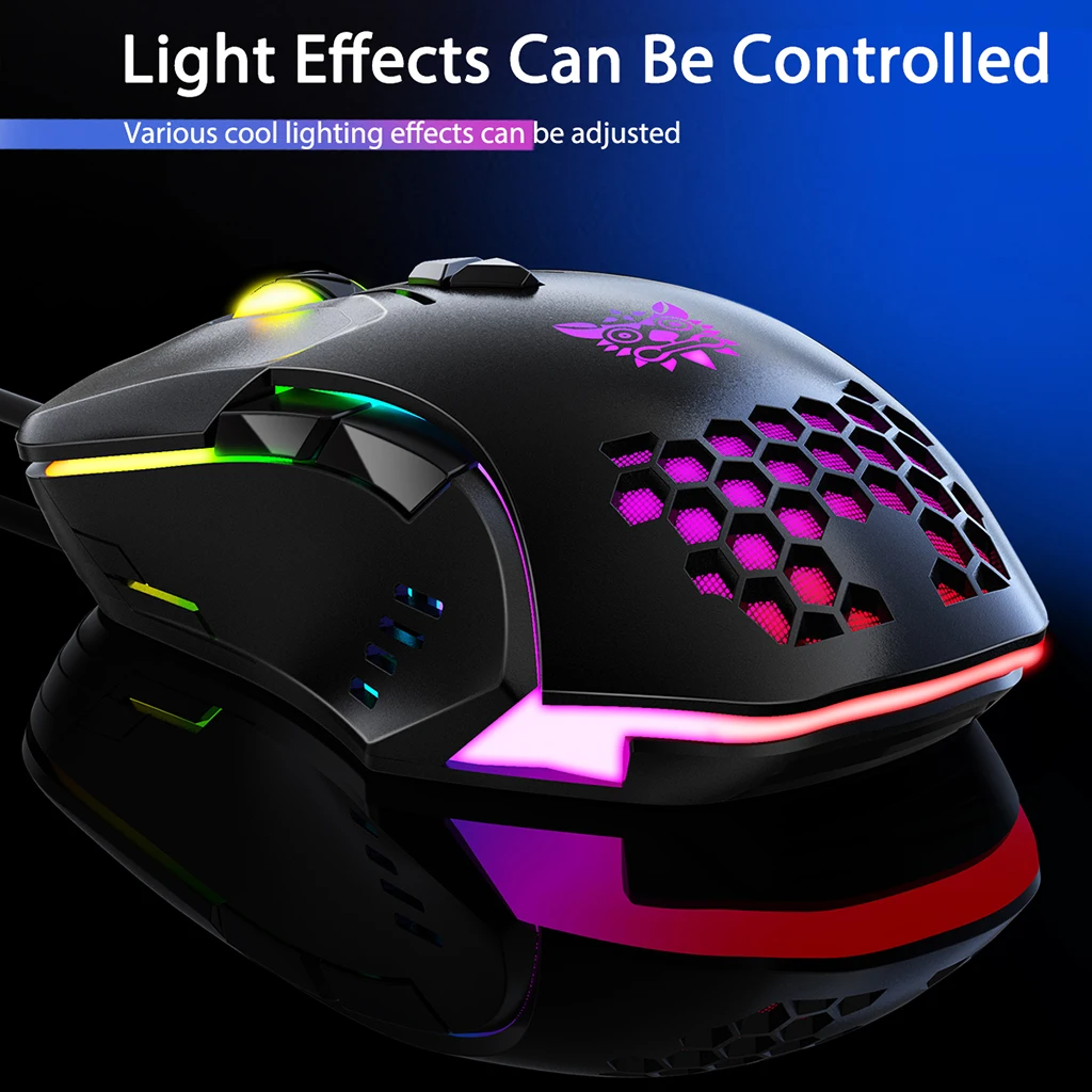 

Gaming Mouse [6400 DPI & 7 Buttons] Professional Wired Mouse, Comfortable Full Size Mice - Plug & Play