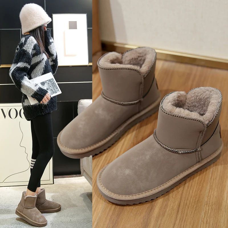 

Женская обувь, резиновые сапоги, роскошная дизайнерская зимняя обувь, австралийские сапоги с круглым носком, женская модная дождливая обув...