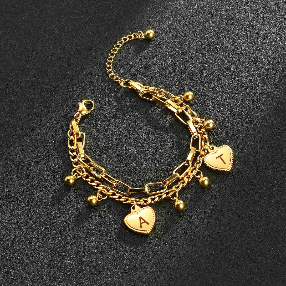 Двухслойные браслеты-цепочки из