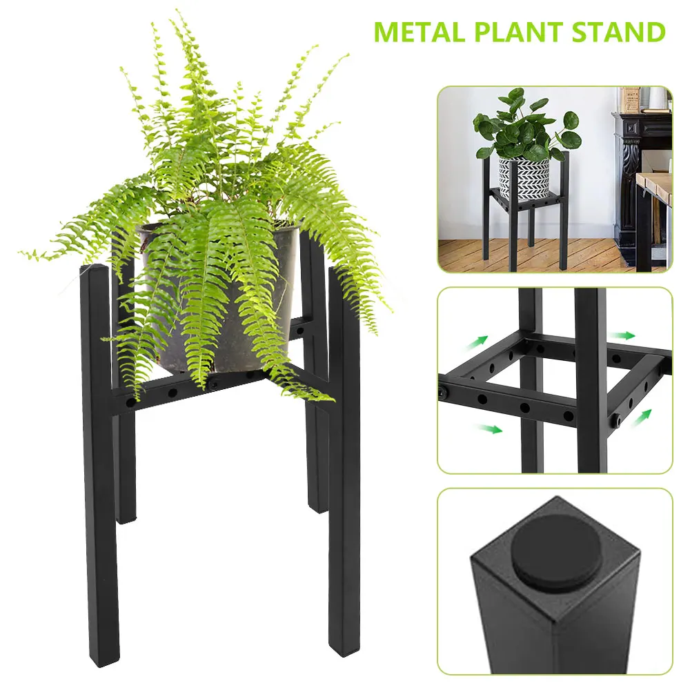 

House Plant Rack Flower Pot Display Stand Adjustable Planter Holder Iron Indoor Garden