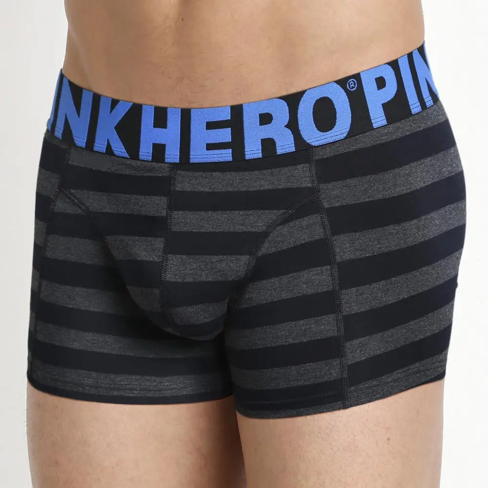 Боксеры Pink Heroes мужские хлопковые удобные трусы модные однотонные/в полоску