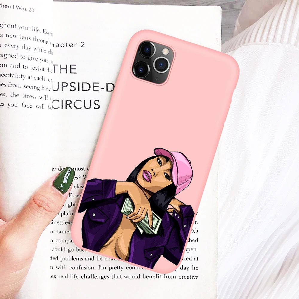 KDMOJI чехол для телефона с отделениями денег iPhone 11Pro X XR XS Max 8 7 6 6S Plus 7Plus 8Plus Розовый
