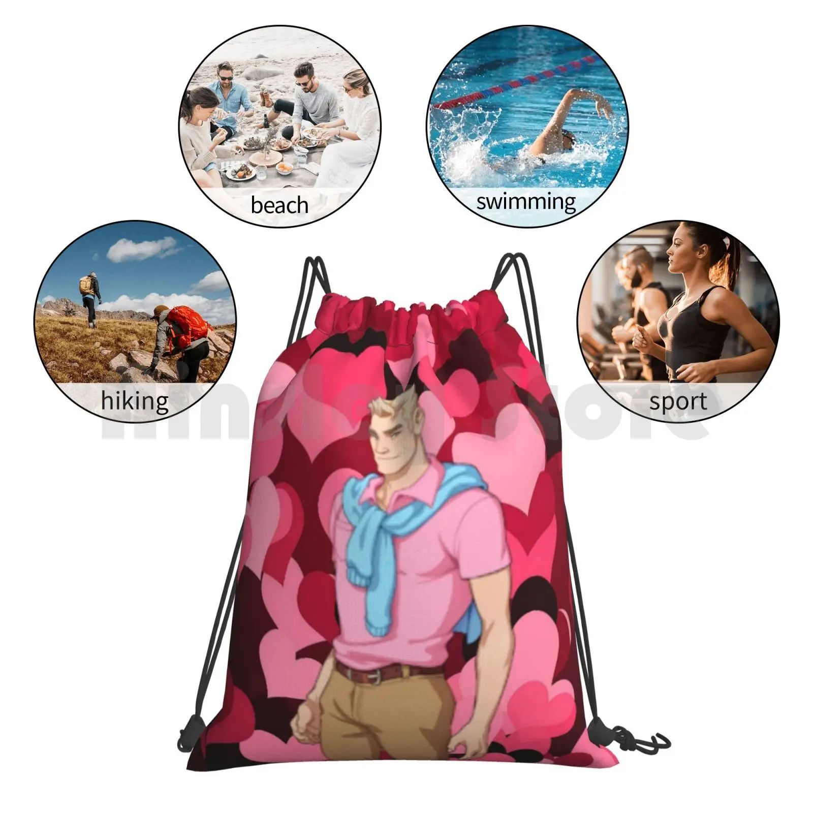 

Dream Daddy : Joseph Christiansen Backpack Drawstring Bags Gym Bag Waterproof Dream Daddy Dream Daddy Joseph Christiansen