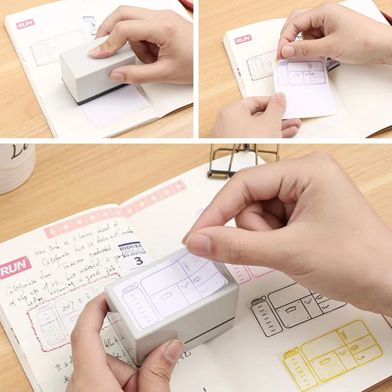 Photosensitive Seal Convenient Lovely Personalized Card Stationery DIY Hand Account Scrapbooking Record Life Self Inking Stamp | Дом и сад