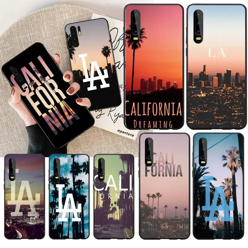 Дорожный Чехол для телефона NBDRUICAI из Калифорнии в Лос Анджелесе Huawei Honor 20 10 9 8 8x 8c 9x
