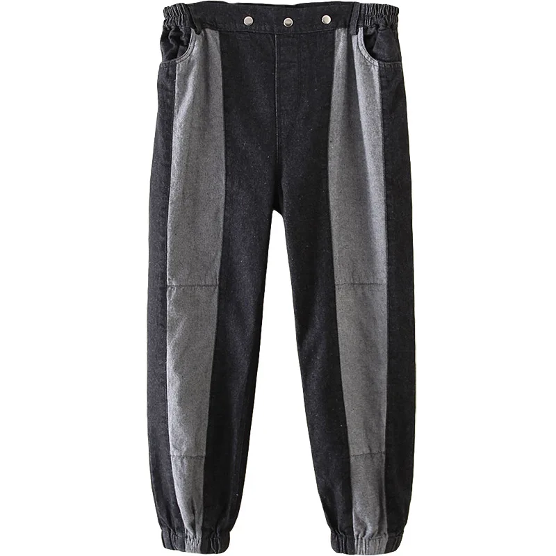 Весна 2020 модные джинсы с высокой талией женские шаровары свободные дамские