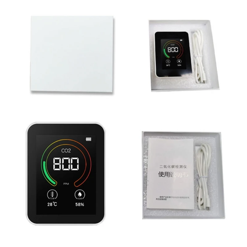 

CO2 Gas Analyzer PPM Sensor Air Quality Monitor CO2 Detector Gas Concentration Intelligent Air Quality Monitor 400-5000 PPM 28GF