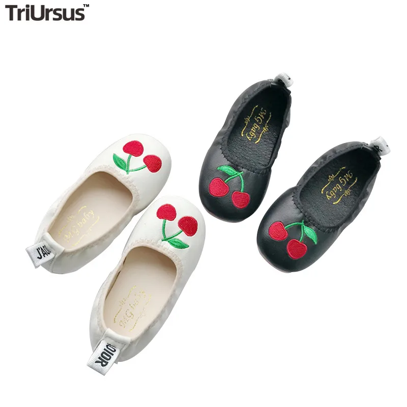 Милая детская обувь из искусственной кожи для девочек Обувь на плоской резиновой
