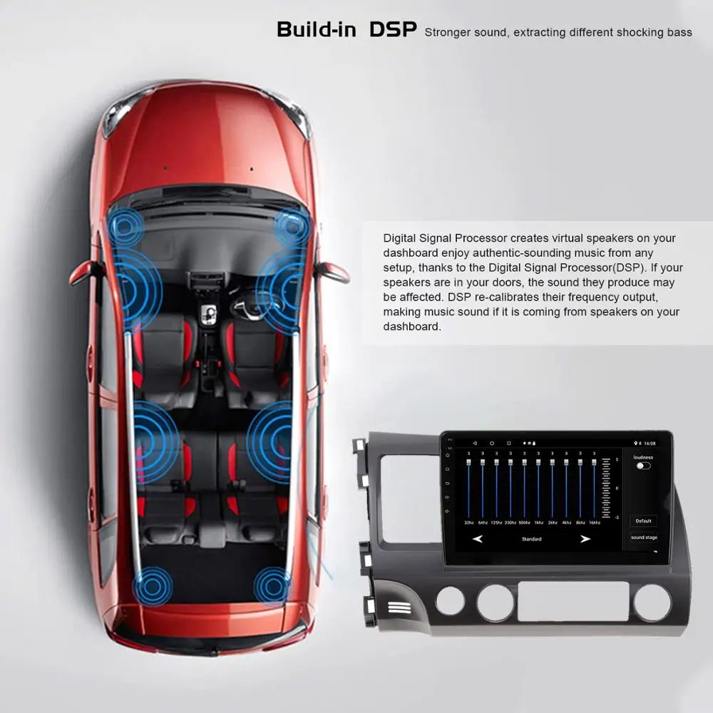 AOTSR 10 1 дюймовый новый Android 0 GPS-навигатор Автомобильный стереоплеер для Honda Civic