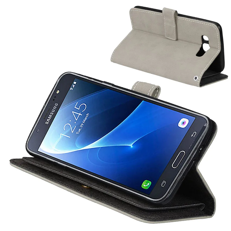Кожаный чехол с отделением для карт для samsung S9 S8 Plus S6 S7 Edge J3 J5 J7 Note 9 8 откидная крышка для iPhone XS Max XR X 6 7 8 Plus