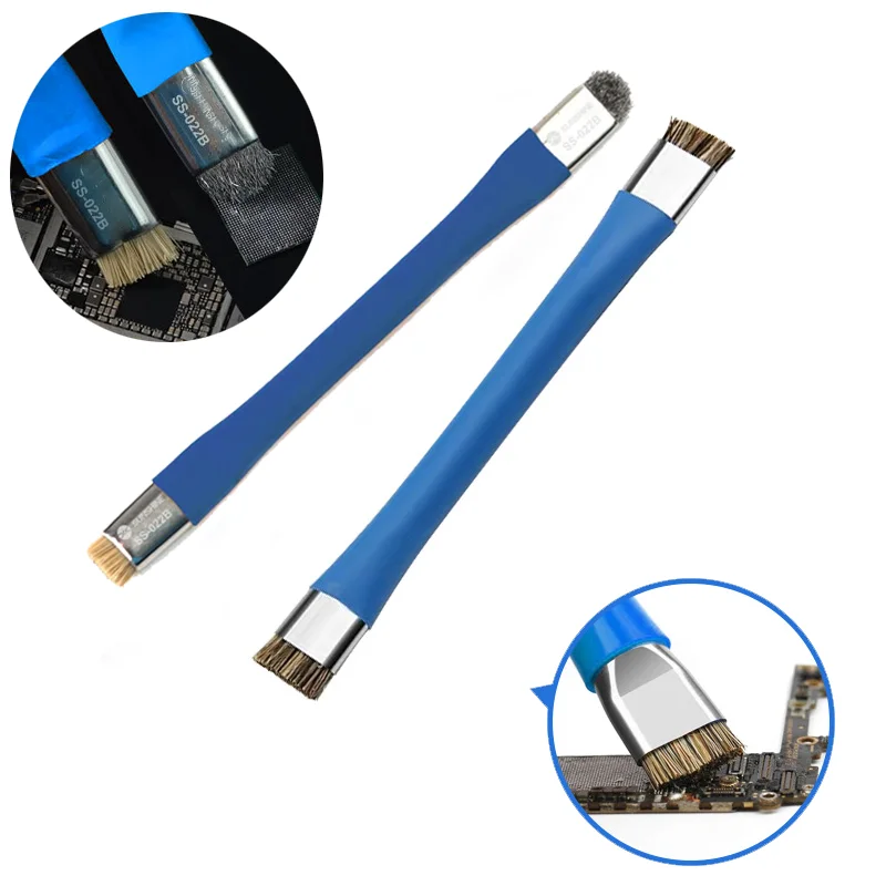 

Double Head Anti-Static ESD Safe Hard Brush For Phone Motherboard Circuit Board Cleaner for Computer Keyboard Cleaning Dropship