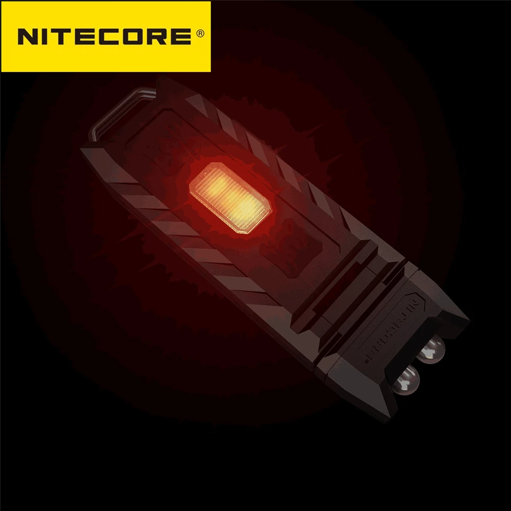 Оригинальный кнопочный фонарь NITECORE перезаряжаемый белый + красный УФ светильник
