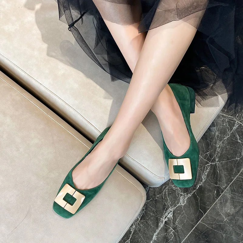 Женские балетки Donna in летние офисные из натуральной замши на низком каблуке с