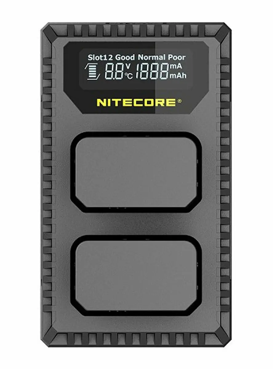 Nitecore USN1 Digital Dual Slot Travel Camera Charger For Sony NP-FW50 Batteries a5000 a5100 a6000 a6300 a6500 a7 II a7R a7R2 |