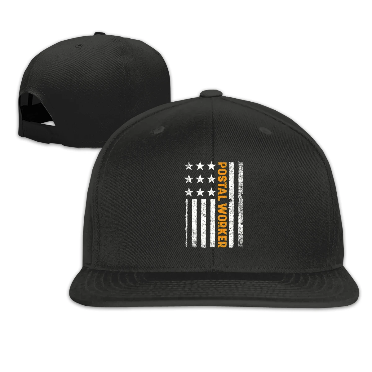 

Postal Worker US Flag mens woman's Fashionable breathable Hip hop caps