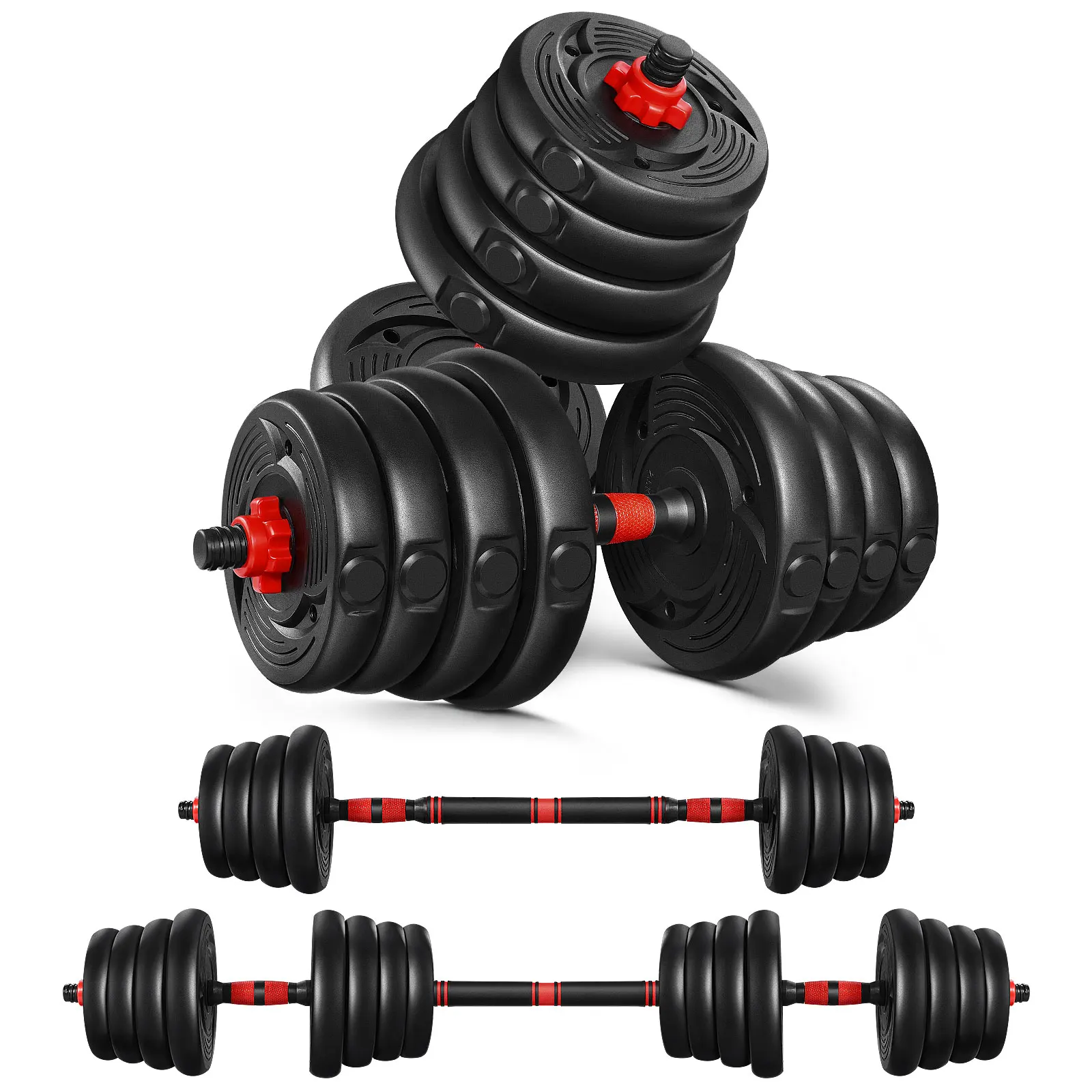 

2-In-1 Adjustable Dumbbell Set Barbell Exercise Sport Supplies For Building Body Losing Weight Mancuernas Pesas Gimnasio 2021