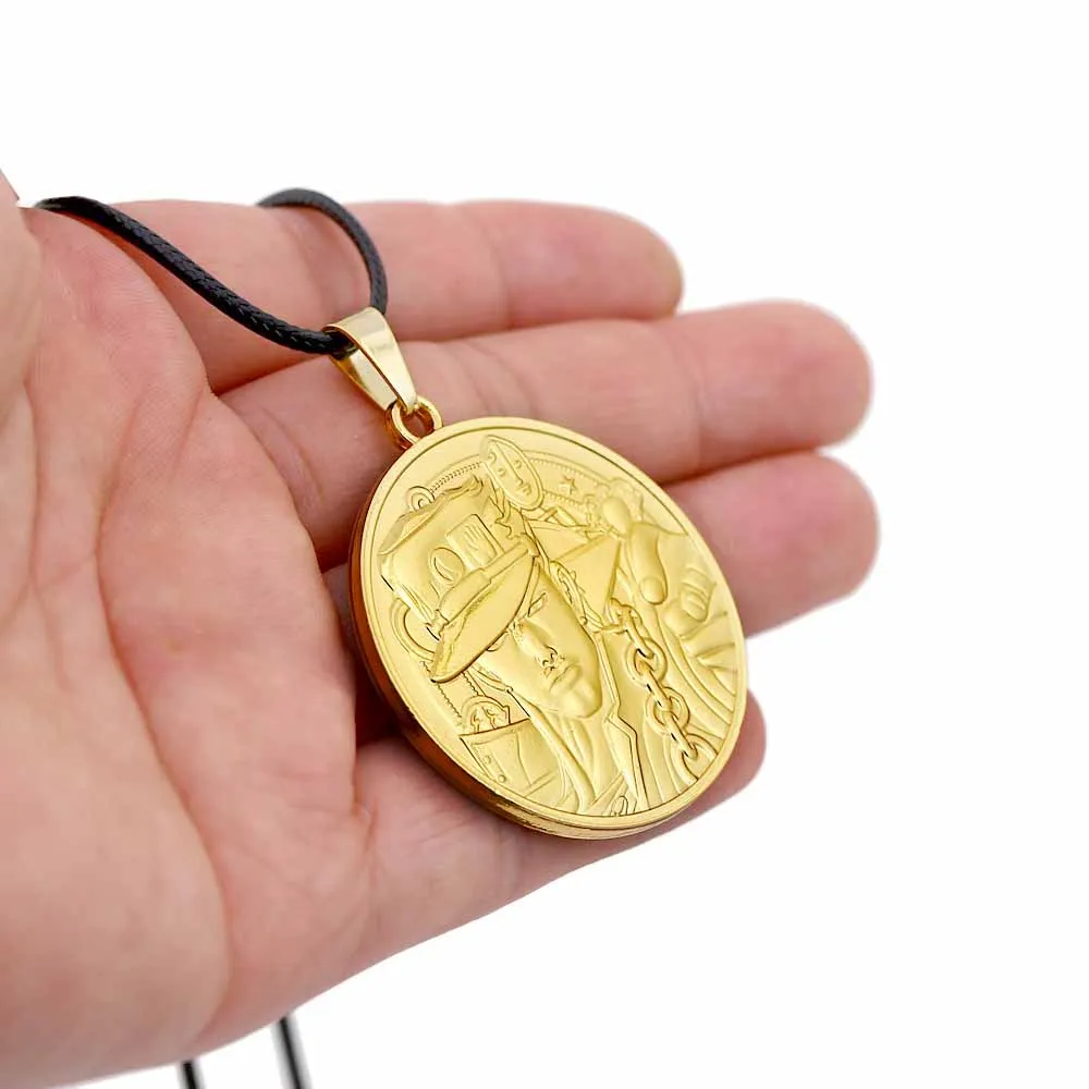 JoJos Странно Кулон &quotПриключение&quot Леоне abbacchio Золотая звезда металлическая ий