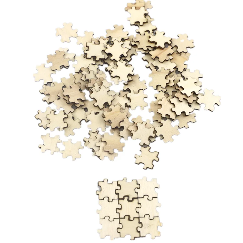 

Пазлы деревянные пустые «сделай сам», 100 шт., 20 мм