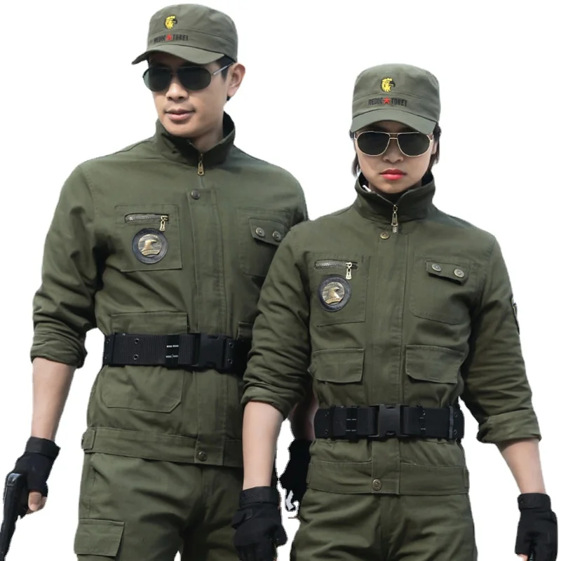 

Military Uniforms Suit Tactical Clothing for Men High Quality Cotton Wear-resistant Jacket Cargo Pants Hunting Working Clothes