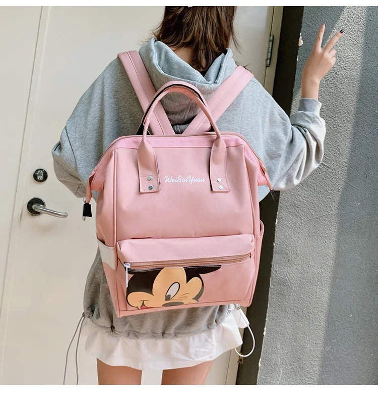 Новинка 2019 рюкзак с Микки Маусом женская сумка на плечо вместительный дорожный