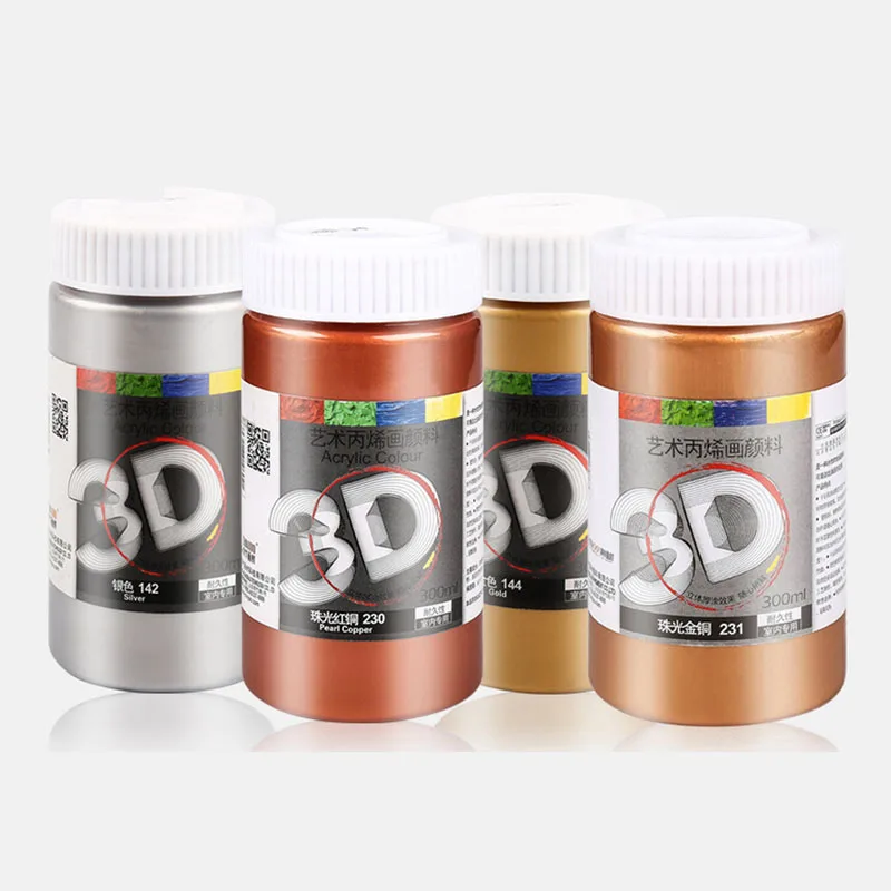 Золотой Серебряный 3D акриловый лак для обработки дерева металлическое покрытие