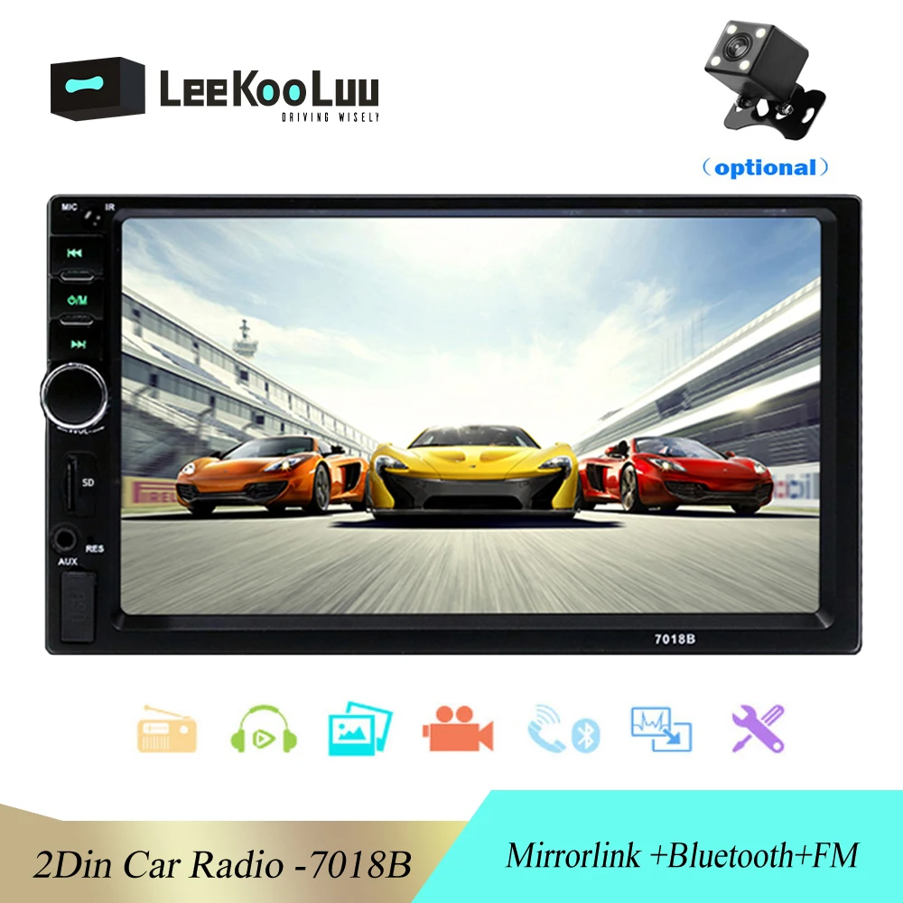 Автомагнитола LeeKooLuu Автомобильная Мультимедийная система с 7 &quotэкраном bluetooth usb